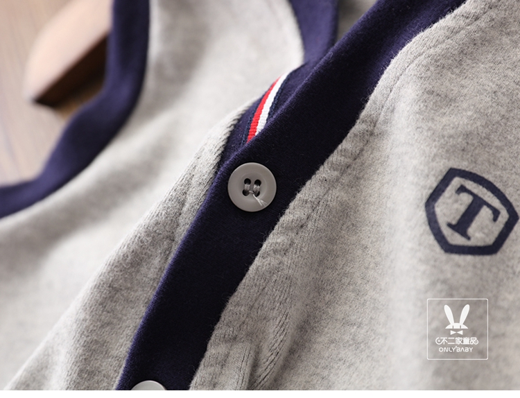 Áo vest cotton bé trai đơn giản giản dị 2018 mùa thu mới áo vest len bé trai mùa đông