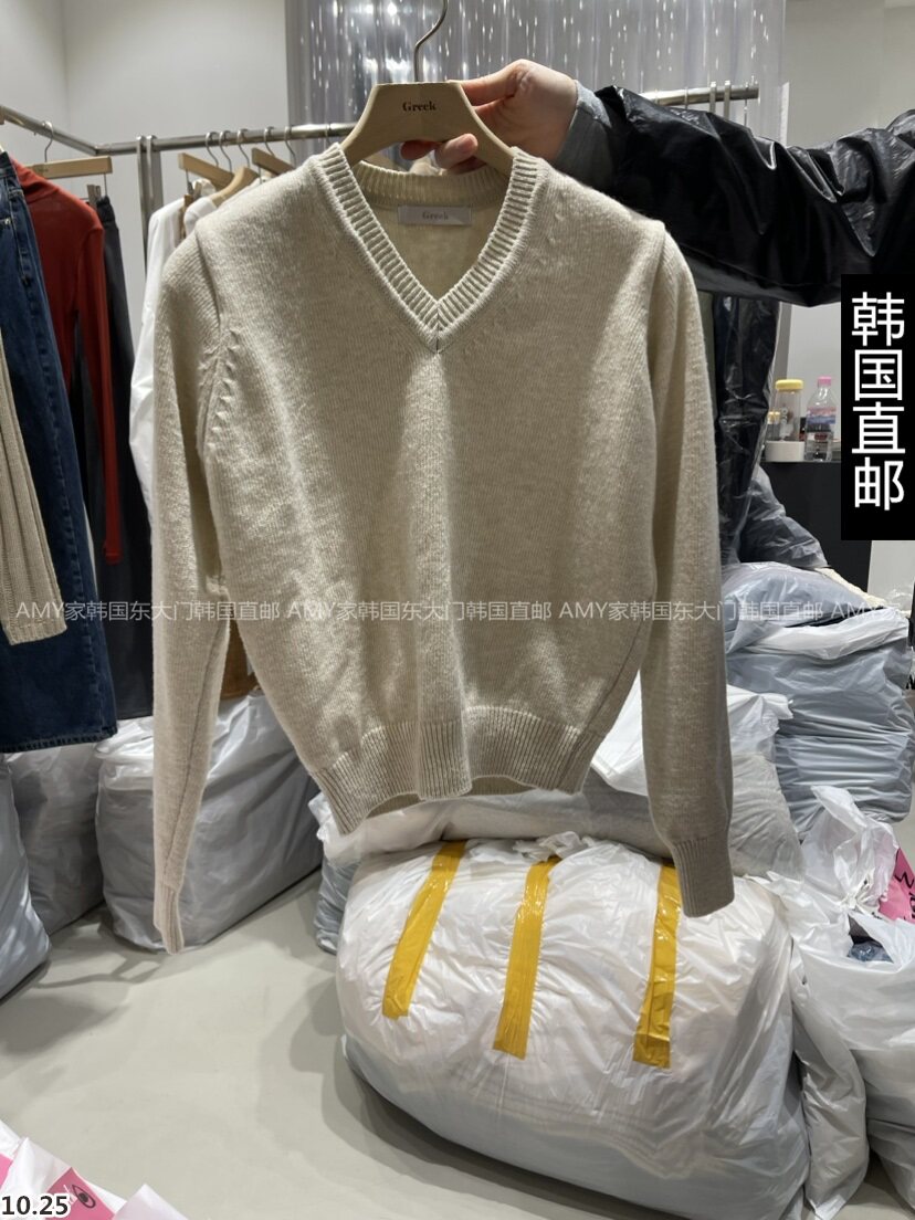 Amy Home South Korea Direct Mail East Gate 2023 Autumn Winter New Greek Sweater 21190422-Taobao