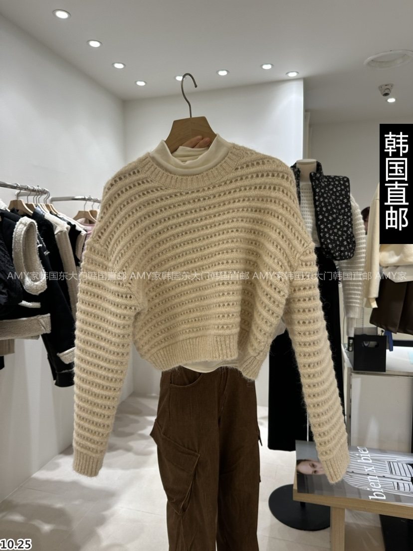 Amy Home Korea Direct mail East gate 2023 autumn winter new BIENBIEN sweater 21230376-Taobao