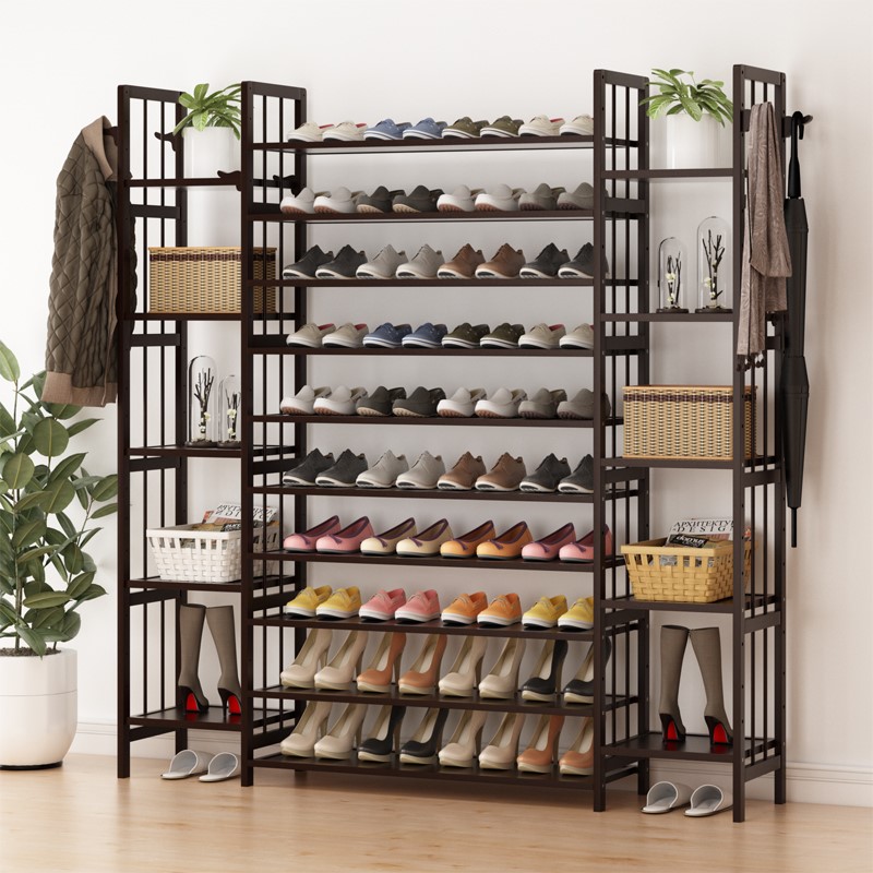 Shoe frame in large capacity multi - layer super large shoe cabinet door 2021 new Nanzhu All Bamboo University dorm