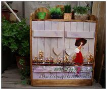 (Yesterdays country) memories in the autumn rain shoe cabinet solid wood retro hand-painted furniture combination cabinet lockers