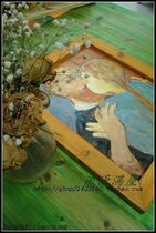 (Yesterdays Village) Petit capital oil painting (with our shops characteristic wooden frame) purely hand drawn