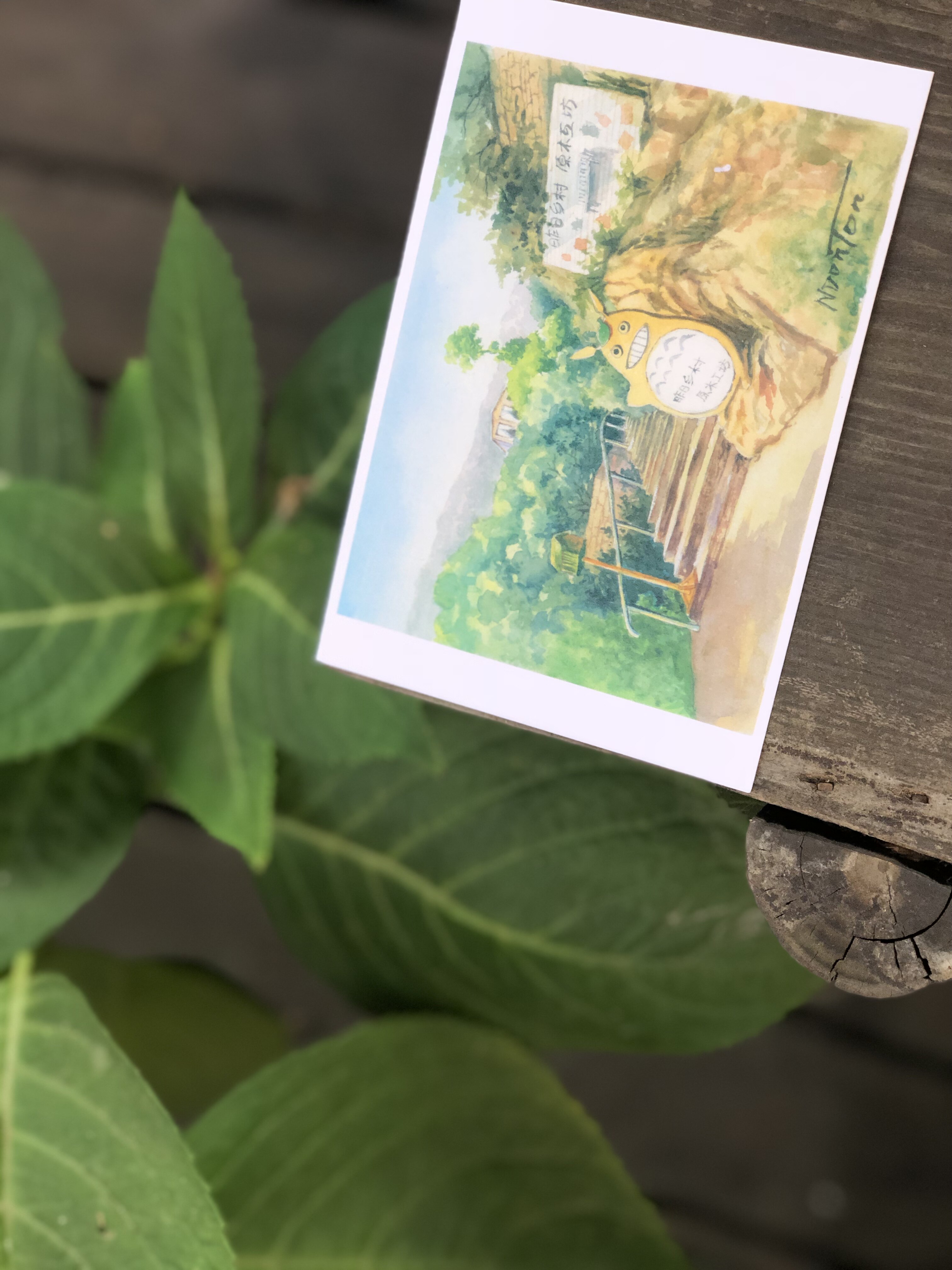 Yesterday, a hand-painted postcard of the people's mountain shop in the countryside of the countryside