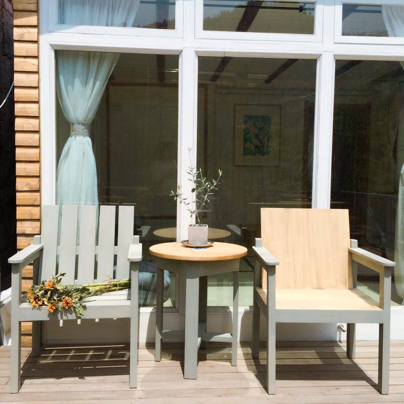 (Yesterday Countryside) Late Wind Solid Wood Handmade Coffee Table Chairs Round Table Café Table Café Furniture Custom