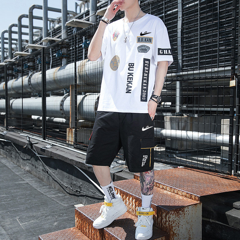 Nike summer sports suit men's 2022 new tide brand T-shirt casual running short-sleeved shorts two-piece set