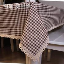 Style table cloth advanced sensational day style white tea table bed head cabinet square table Buins wind cotton linen little fresh