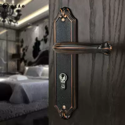 Special offer new Chinese American matte matte matte matte gray black door lock Nordic indoor lock simple European style modern