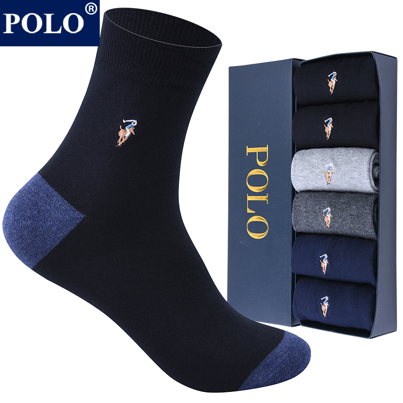 Polo Men's Socks Pure Cotton Mid-Calf Sports Socks Autumn and Winter Men's Long Socks Anti-Odor and Sweat-Absorbent Casual Business Gift Box Cotton Socks Polo Men's Socks Pure Cotton Mid-Calf Sports Socks Autumn and Winter Men's Long Socks Anti-Odor and Sweat-Absorbent Casual Business Gift Box Cotton Socks
