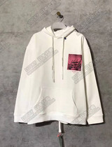 OFF WHITE Japan 19 autumn winter hoodie OW dark red building mens and womens sweater coat