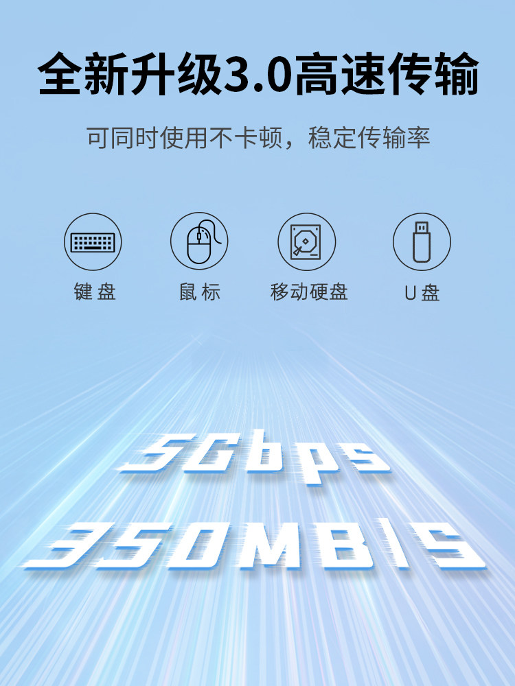 Hp USB Hub Multi-Port Desktop Docking Station Laptop Desktop Extension Splitter Adapter 3.0 Multi-Interface Hub Type-C External Power Supply