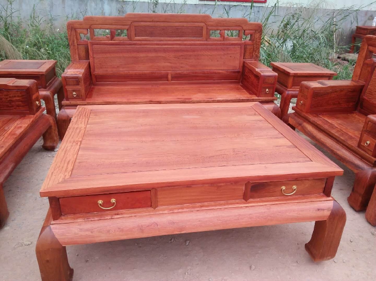 Yushi Redwood Sofa Mahogany Nội thất Burmese Rosewood Sofa Big Fruit Rosewood Đặc biệt - Bộ đồ nội thất kệ trang trí phòng khách