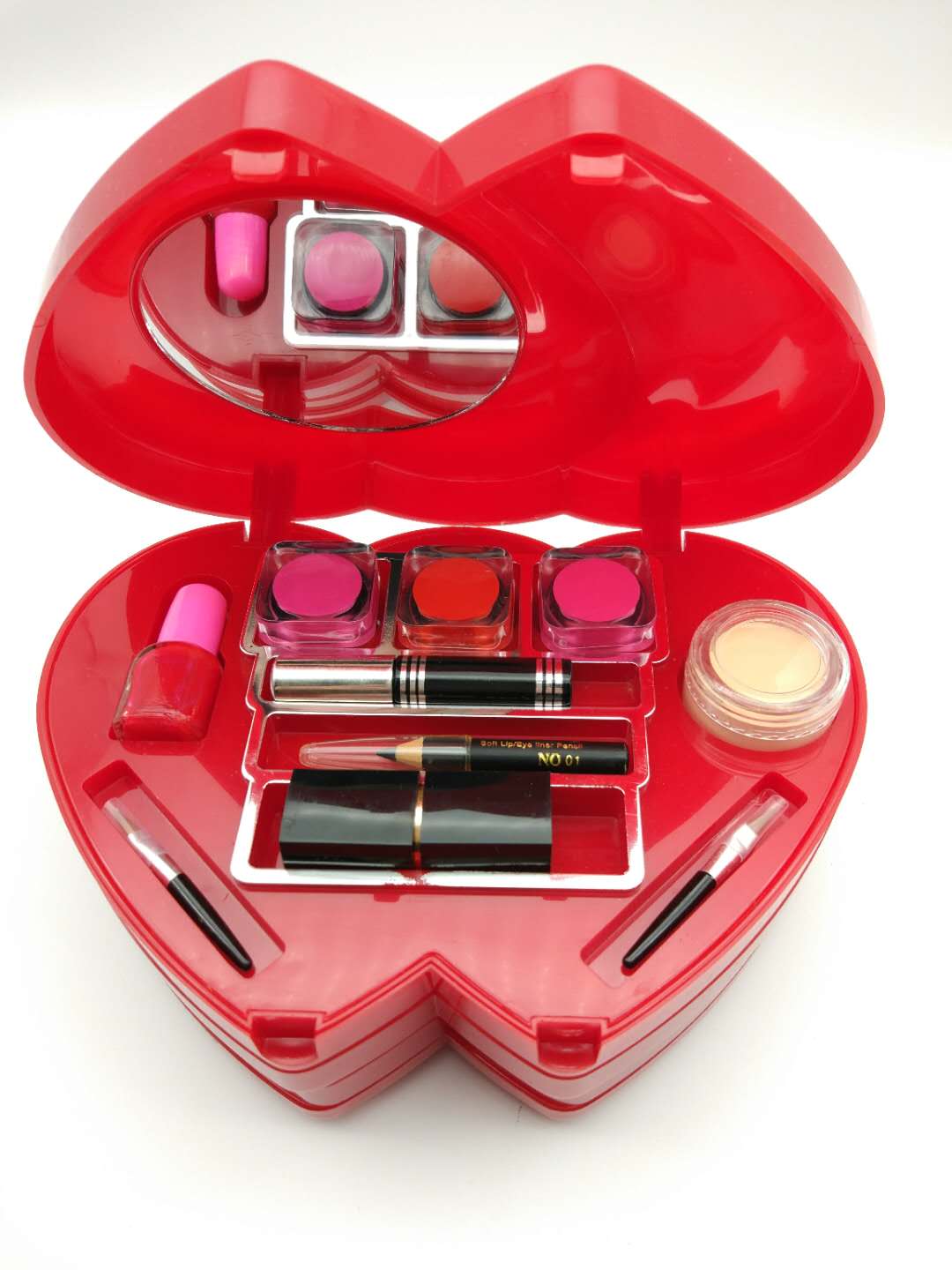 Trang điểm Sabas Sabery Hình trái tim Hộp trang điểm Peach Eye Shadow Lipstick Set Phong cách Trung Quốc Tử Cấm Thành Đỏ phấn pond