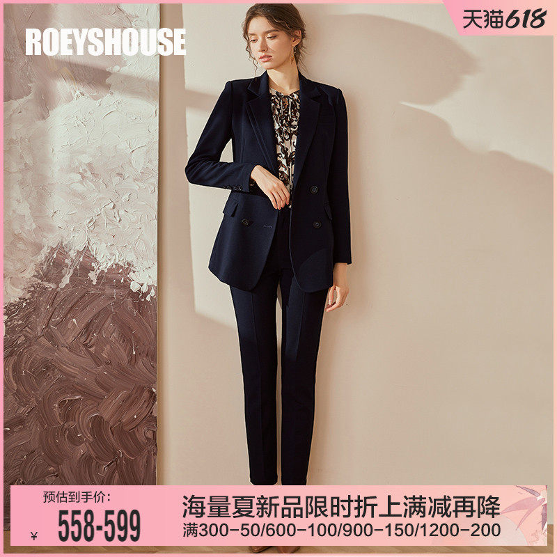 Rocoat Temperament Commute Suit 2022 Spring Dress New Professional OL Suit Jacket Straight Barrel Pants Two Pieces 02699