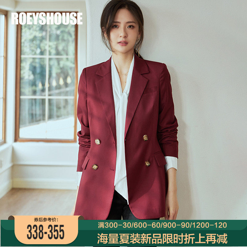 Rookaichi Pure Color White Collar Suit Jacket Woman 2022 Chundress New Career Commute Body Suit 06008