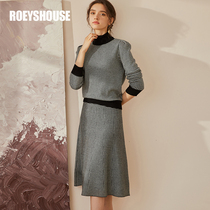 Rocoat 43 8% cotton wool warm suit 2022 spring dress new plaid sweater half body dress Two sets 02655