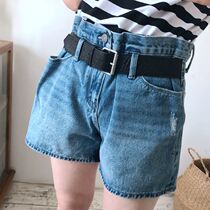 Conspicuously like a god bassist it before you dare to be comfortable with long meat in the summer ~ Belt Denim Paper Bag Shorts