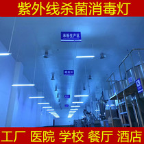 Hanging UV disinfection lamp Kindergarten workshop canteen sterilization lamp Factory purple lamp Quartz disinfection lamp