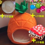 Бесплатная доставка домашних кошек и собачьего хлопкового гнезда/Высокий утолщенный ананасовый гнездо/собачий дом апельсиновый ананас -тип собачьего гнезда.