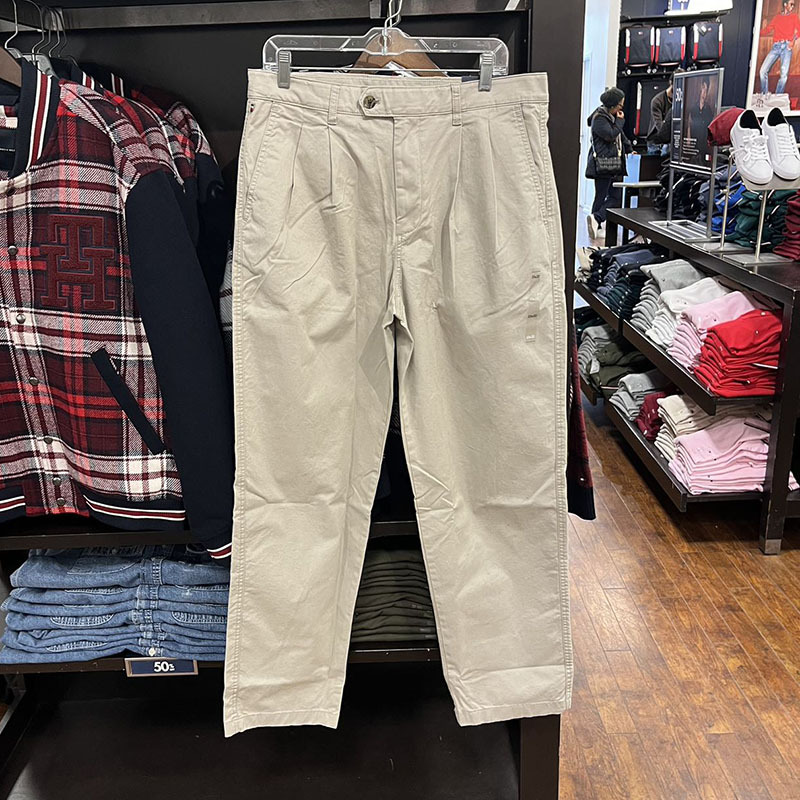 Tommy Hilfiger/Thflex Men's Spring and Autumn Casual Straight-Leg Pants