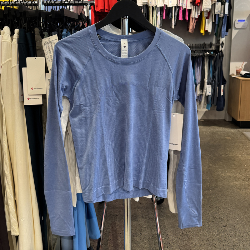 Lululemon Swiftly Tech Women's Spring and Autumn Slim Fit Stretch Breathable Round Neck Sports Long Sleeve T-Shirt Lululemon Swiftly Tech Women's Spring and Autumn Slim Fit Stretch Breathable Round Neck Sports Long Sleeve T-Shirt