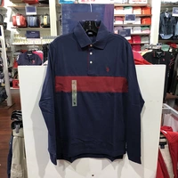 18 năm mùa thu mới U.S Polo Assn / Hiệp hội Polo Nam mùa thu đơn giản màu sắc phù hợp với áo polo dài tay áo polo tay dài