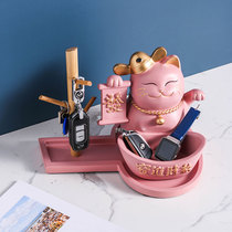 Creative Desktop Jewelry Incorporated into the door Xuanguan Free-to-punch door Hook Hanging key shelve Merchants Tricks Cat Swing Piece