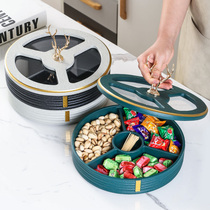 Candy plate light luxury wind melon fruit snacks nut storage box living room household Nordic multi-layer split with cover dried fruit plate