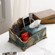 Tissue box Light luxury style living room coffee table Household luxury high-grade housewarming gift remote control storage American paper box