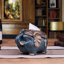 American living room creative cute fresh European tissue box Simple household coffee table Luxury retro decorative paper pumping box