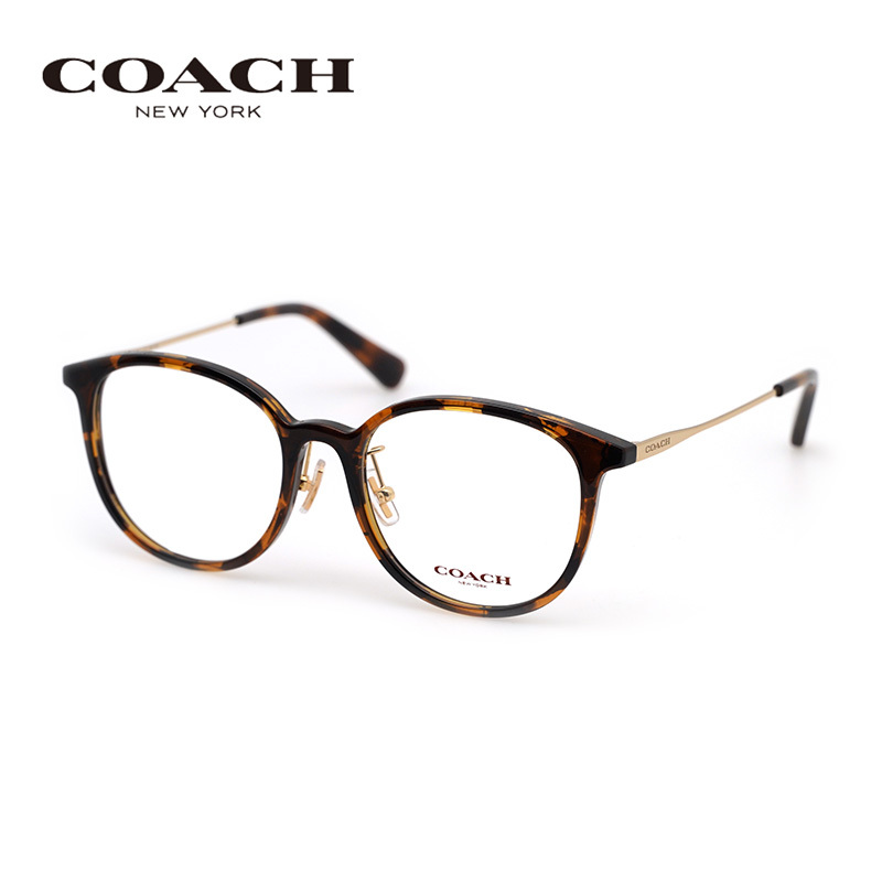 Coach Trendy Versatile Eyeglass Frames for Women Hc6160D Transparent Gray Cat-Eye Myopia Optical Frames That Make the Face Look Smaller