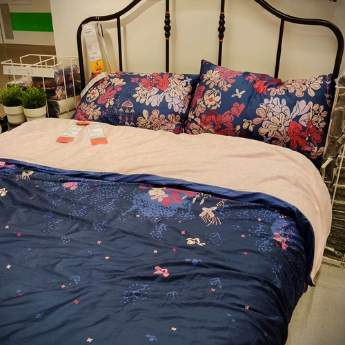 Ikea, покрывало, пододеяльник, наволочка, хлопковая простыня, 4 предмета