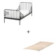 Milon Extra bed Giường trắng / đen Trẻ em giường sắt có kính thiên văn Giường công chúa Giường sinh viên IKEA mua trong nước - Giường