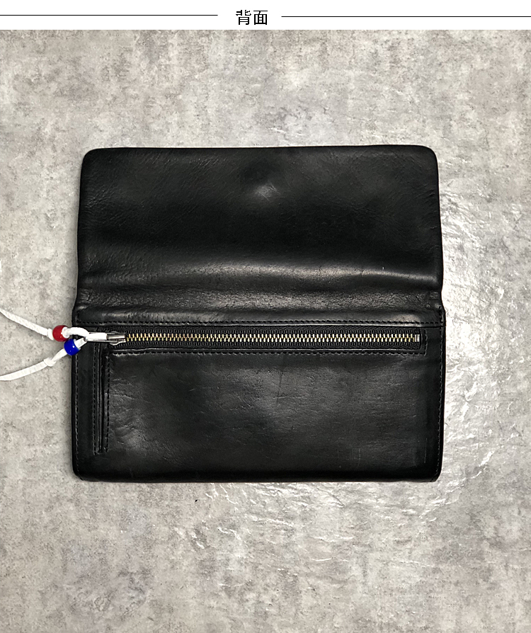 不 烂 Ví da thủ công retro ví nam rửa ví da nữ túi ly hợp màu đen may mắn - Ví tiền bóp gucci