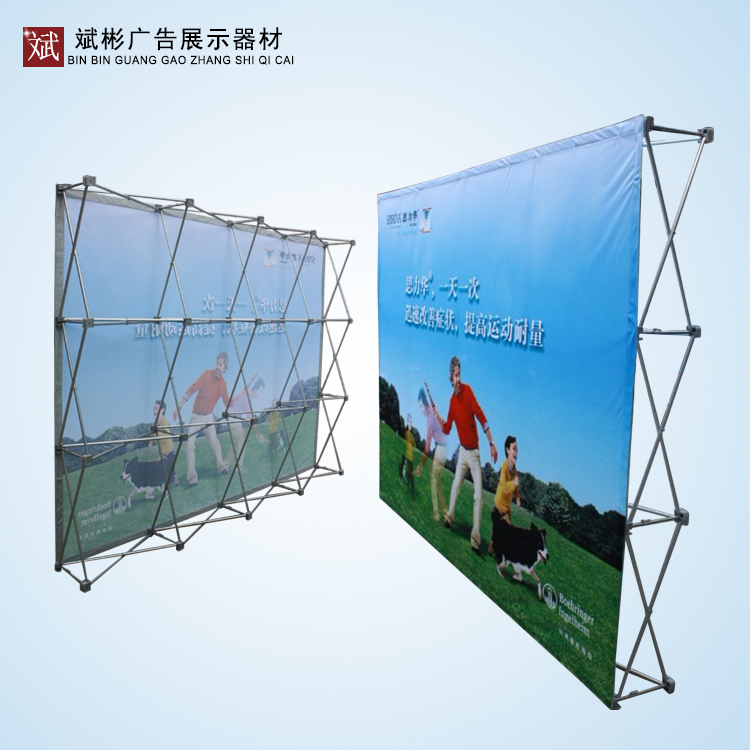 Aluminum alloy bra mesh display stand Liping easel Easy-to-pull anti-damp door type pull mesh velcro background frame