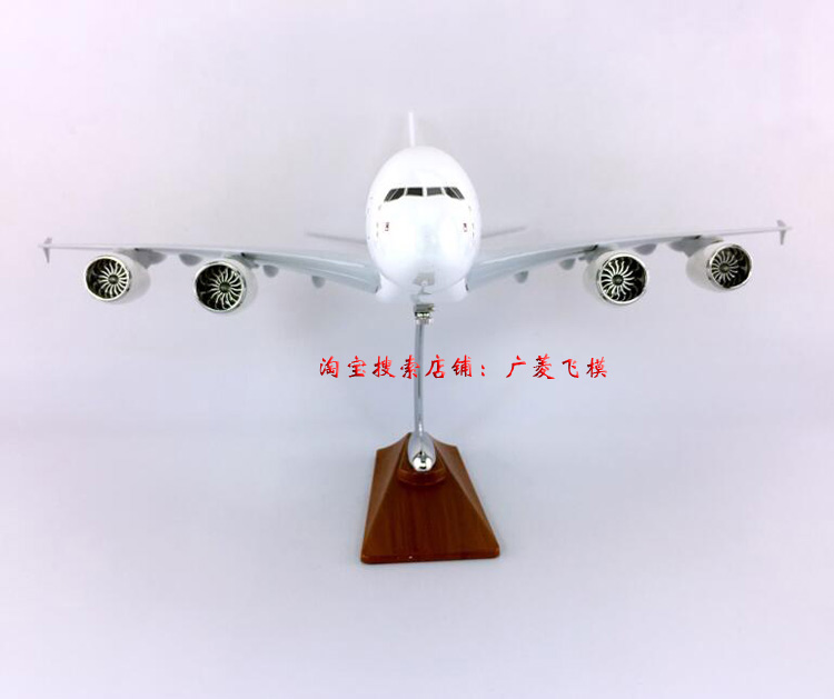 Mô hình máy bay Malaysia Airlines (màu xanh) A380 Malaysia Airlines Mô phỏng hành khách bằng nhựa mô hình tĩnh 45cm búp bê em bé