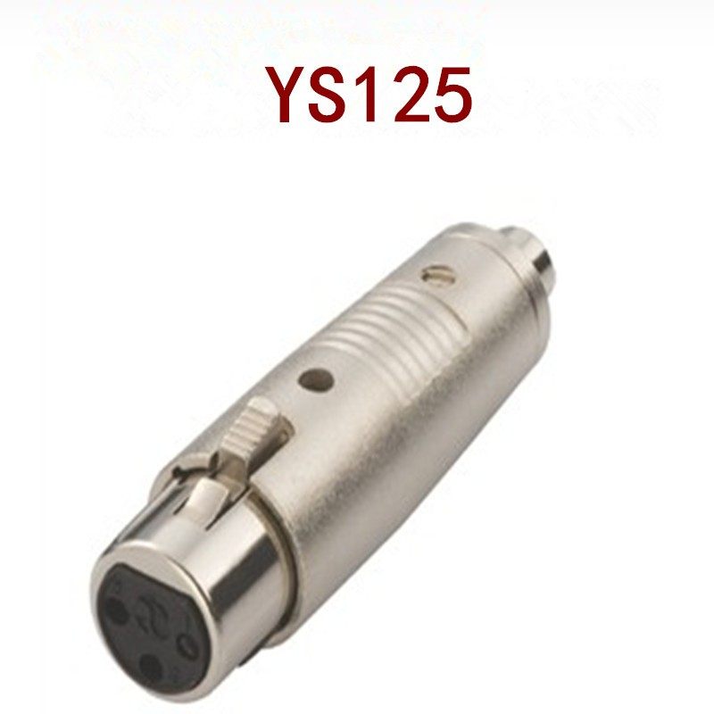 Le Qun Yongsheng Cannon Mother Head to Lotus Mother XLR Three-Core Cannon Mother to RCA Mother Adapter YS125