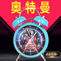  Ultraman alarm clock watch for primary school students special cute cartoon children mute personality bedroom bedside luminous metal