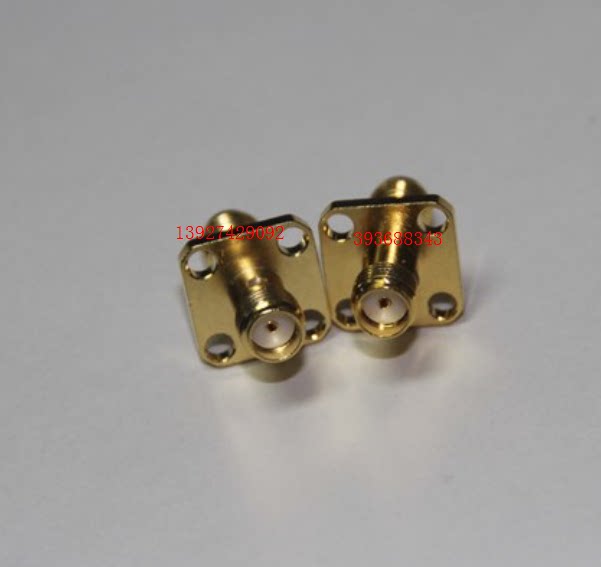 RF adapter SMA-KKF SMA female to female SMA double-pass with square plate flange SMA straight-through