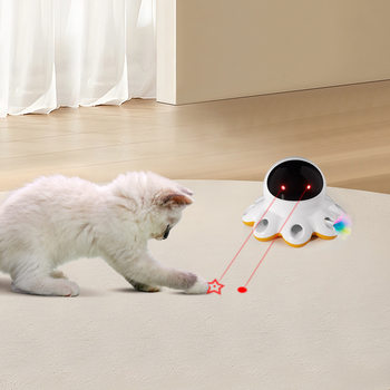 Intelligent pet toy cat interactive laser cat teasing stick multi-functional educational game console fun to relieve boredom and scratch resistance
