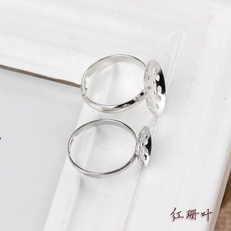 Nhẫn nhẫn có lỗ Niken sắt hỗ trợ tự làm đồ trang sức thủ công phụ kiện 2,5 nhân dân tệ 10 nhẫn đôi bạc