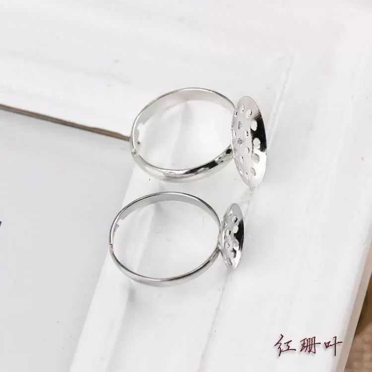 Nhẫn nhẫn có lỗ n sắt hỗ trợ tự làm đồ trang sức thủ công phụ kiện 2,5 nhân dân tệ 10