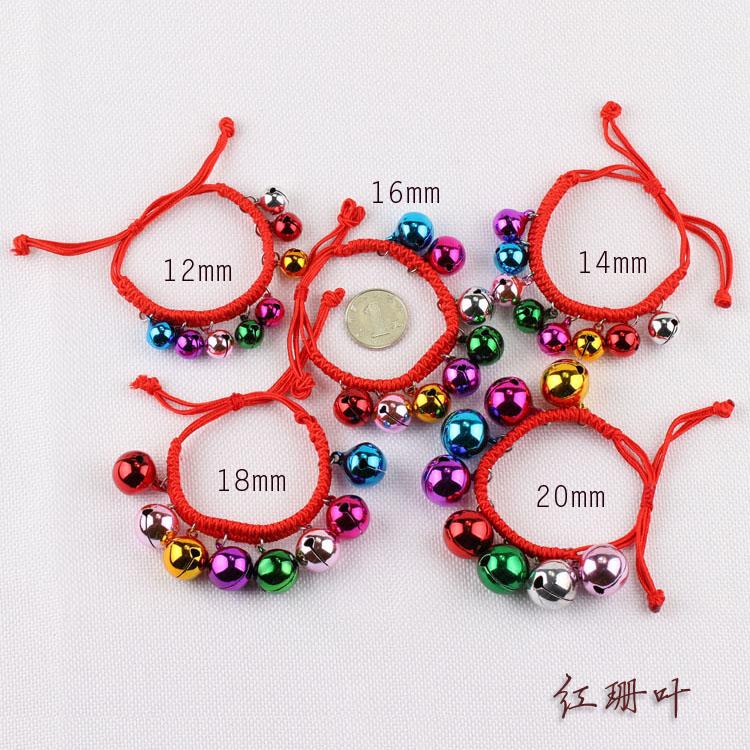 Ngày thiếu nhi của trẻ em Dance Dance Bell Bracelet Bell Bện dây đỏ Vòng chân Bell - Vòng chân lắc chân nữ thủ công
