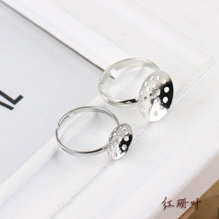 Nhẫn nhẫn có lỗ Niken sắt hỗ trợ tự làm đồ trang sức thủ công phụ kiện 2,5 nhân dân tệ 10 nhẫn đôi bạc
