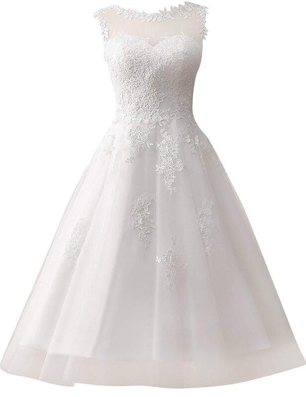 Wedding Dress Aliexpress Foreign Trade European and American Women's Lace Short Wedding Evening Dress Tulle Vintage Bride Puffy Wedding Dress