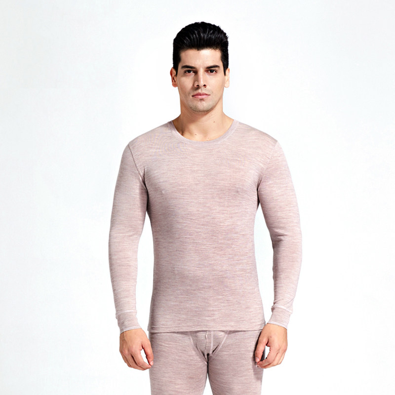 Export Nordic 90 ultra-fine wool underwear set Men's and women's high wool underwear