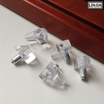 Transparent triangular plate support layer board pin layer board nail partition pin shelf Xiaoyi cabinet glass layer board support cabinet hardware