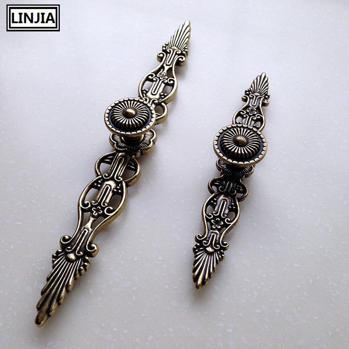 Qinggu Tongo-style antique-style antique wardrobe cabinet door drawer handle with handle simple furniture and garden handle 3360