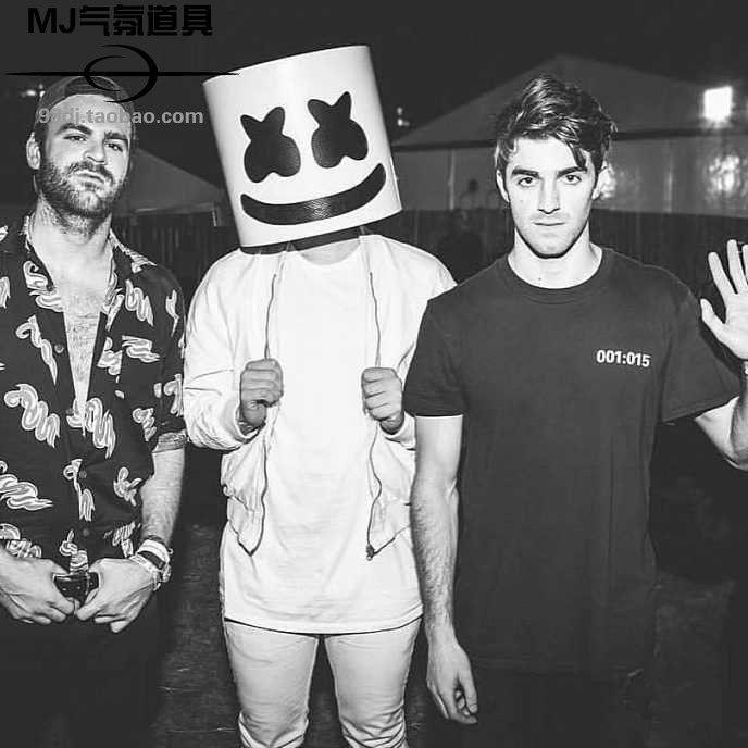 LED Hundreds of cotton candy DJ Safety Helmet Shining Seven Colorful Marshmello Headgear Music Festival Bar Nightclub Supplies