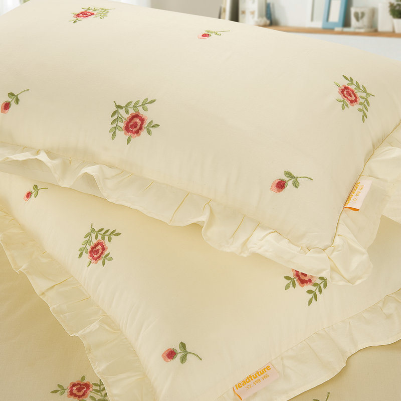 Bông trắng công chúa Hàn Quốc ren gối thêu phong bì đơn gối bao gồm một cặp sinh viên 48 74cm - Gối trường hợp gối nước