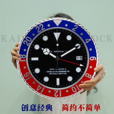 Hot-selling bedroom green water ghost wall clock, a personalized, creative and fashionable clock, modern and simple decoration, silent luminous quartz clock